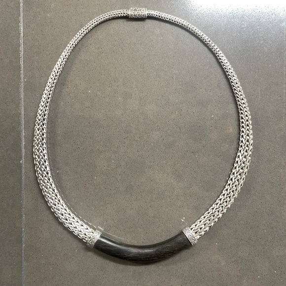 John Hardy Silver and Ebony Wood Necklace - Picture 1 of 5